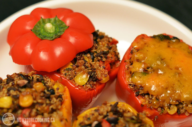 Quinoa and Beef Stuffed Peppers
