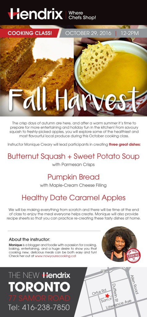 Now You're Cooking - Fall Harvest Cooking Class at Hendrix