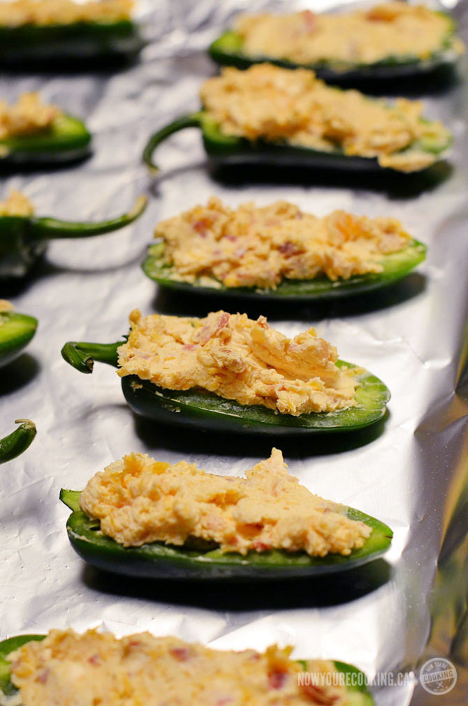 Stuffed Jalapeños with Cream Cheese and Bacon | Now You're Cooking ...