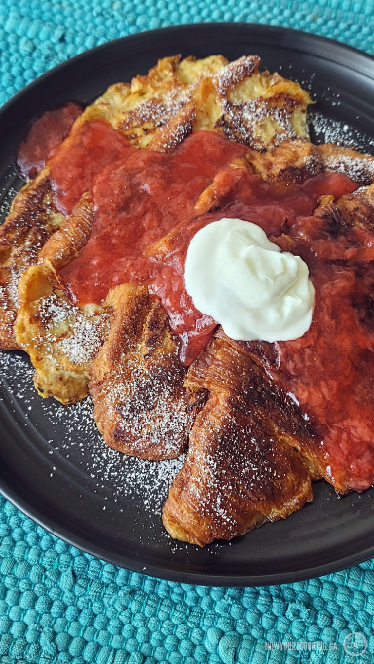 Croissant French Toast - Now You're Cooking